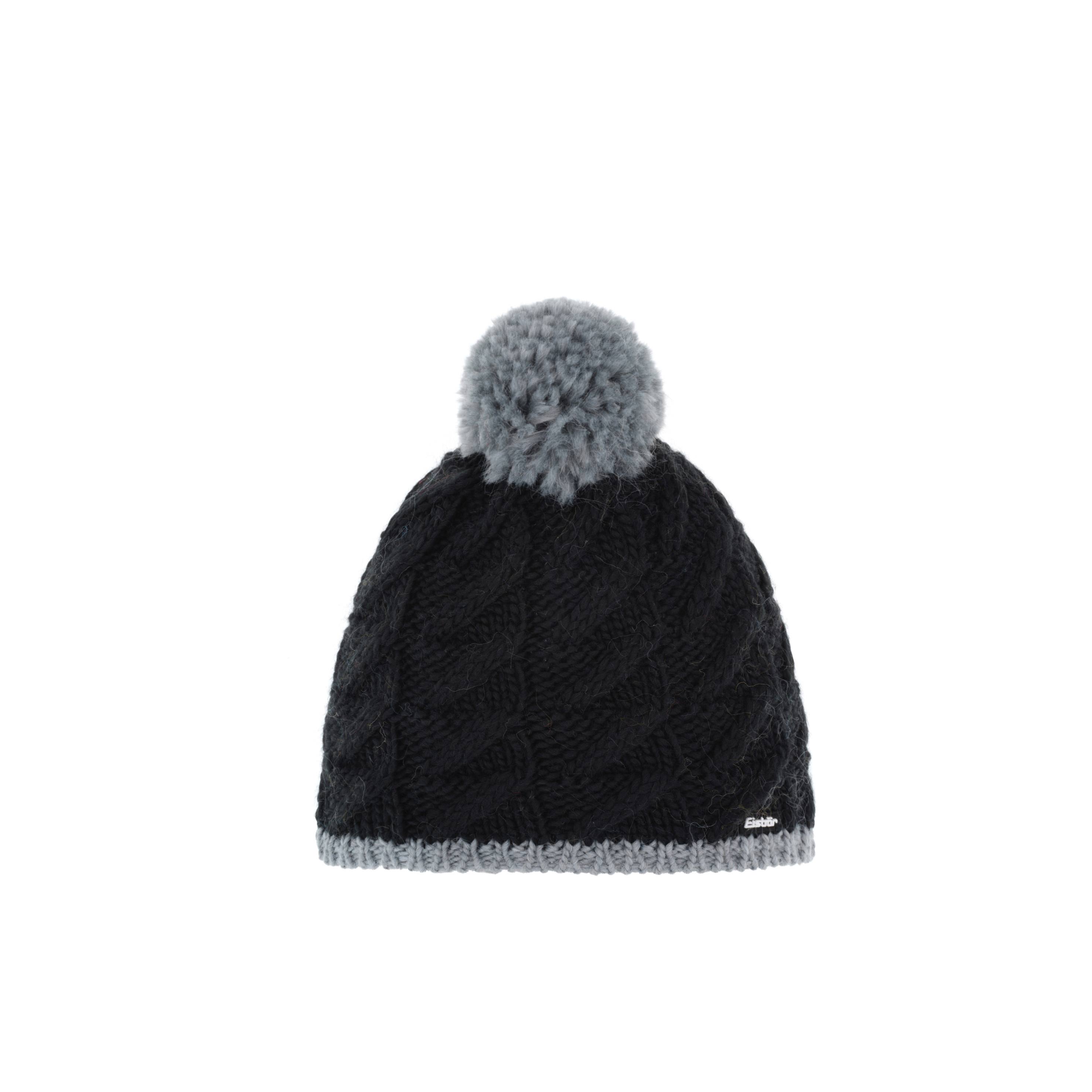 Eisbär Asteria Pompon Mütze - schwarz/grau