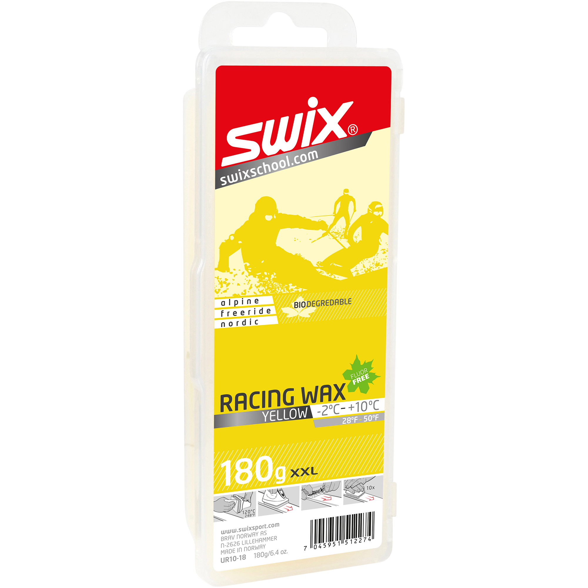 SWIX UR10 Yellow Bio Racing Wax, 180g