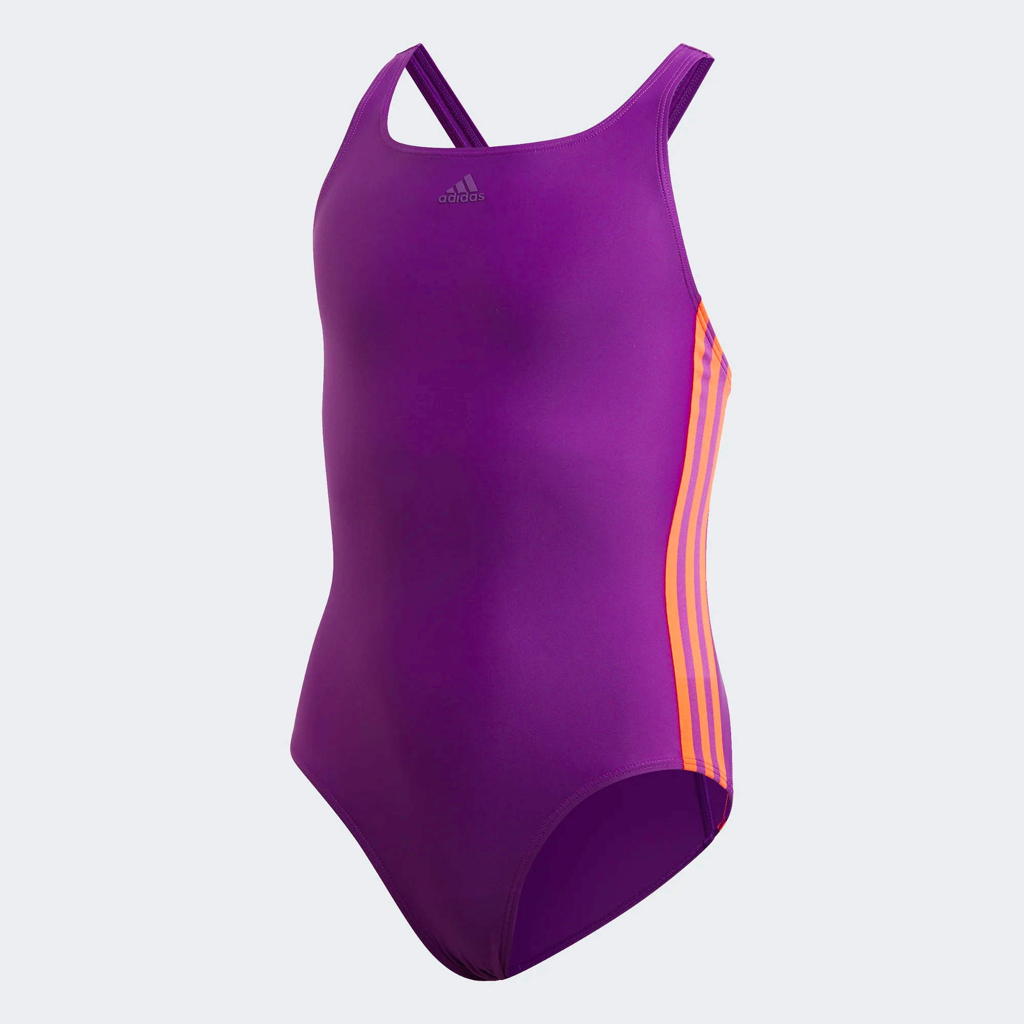 Adidas Athly V 3-Streifen Badeanzug für Mädchen  - Purple